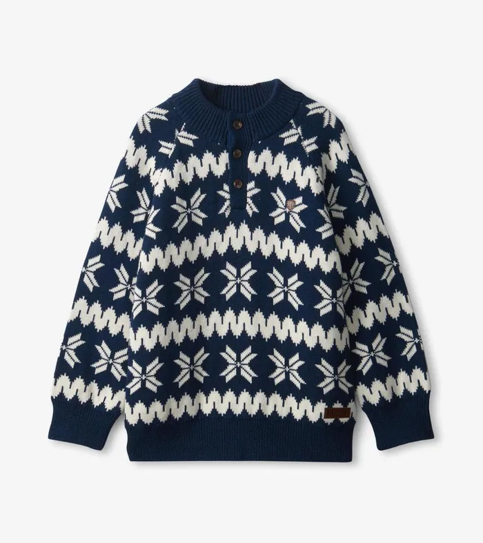 Boys Winter Knit Mock Neck Sweater Hatley