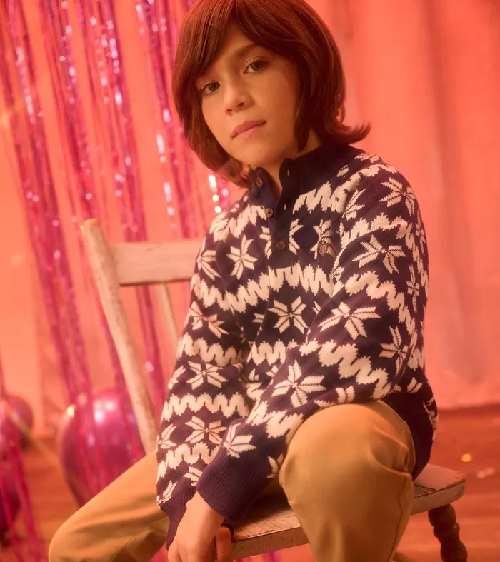 Boys Winter Knit Mock Neck Sweater Hatley