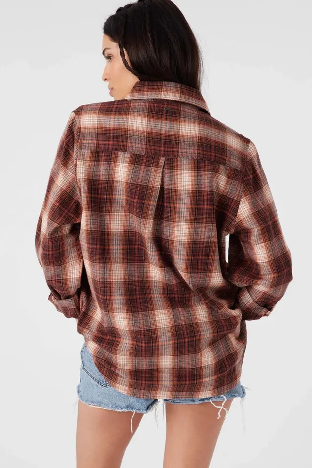 BROOKS FLANNEL OVERSIZED FIT SHIRT Sierra Women O039NEILL Clothing