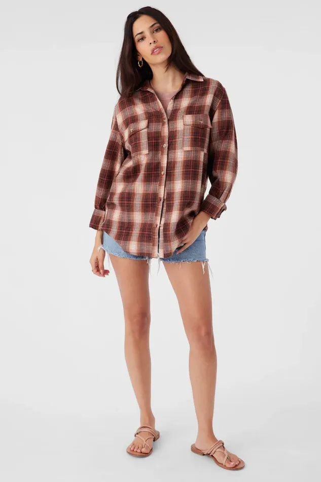 BROOKS FLANNEL OVERSIZED FIT SHIRT Sierra Women O039NEILL Clothing