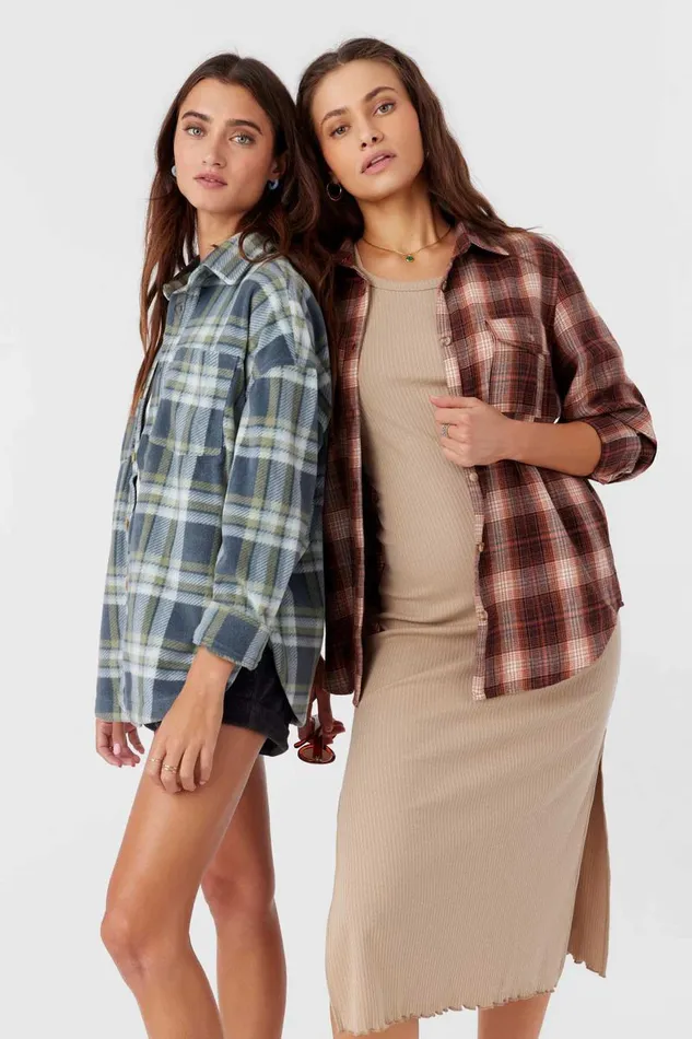 BROOKS FLANNEL OVERSIZED FIT SHIRT Sierra Women O039NEILL Clothing