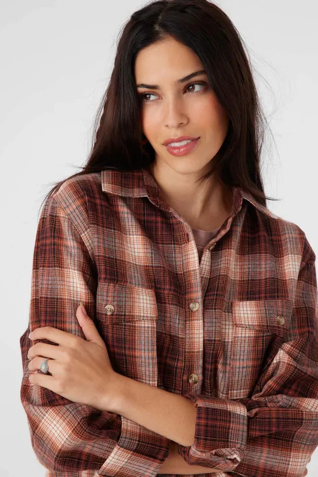 BROOKS FLANNEL OVERSIZED FIT SHIRT Sierra Women O039NEILL Clothing