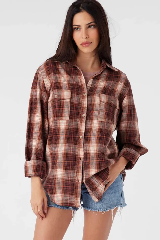 BROOKS FLANNEL OVERSIZED FIT SHIRT Sierra Women O039NEILL Clothing