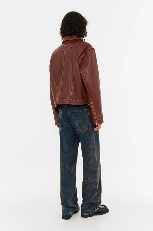 Brown Short Leather Jacket Brown Women Bimba Y Lola Jackets And Blazers Brown Short Leather Jacket Brown Women Bimba Y Lola Jackets And Blazers