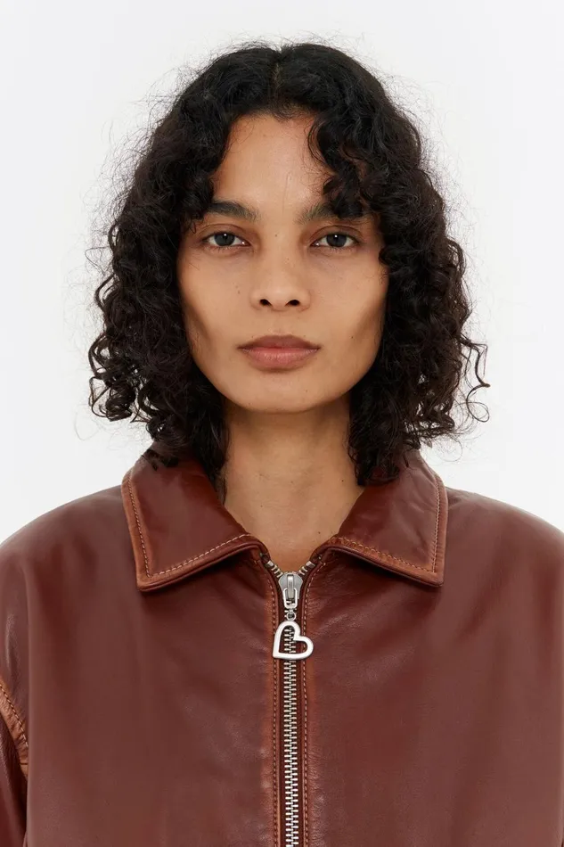 Brown Short Leather Jacket Brown Women Bimba Y Lola Jackets And Blazers Brown Short Leather Jacket Brown Women Bimba Y Lola Jackets And Blazers