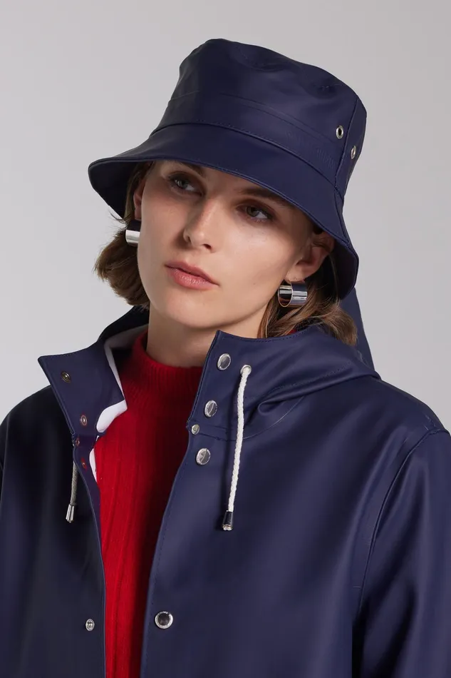 Bucket Hats Women Stutterheim Beckholmen Bucket Hat Navy