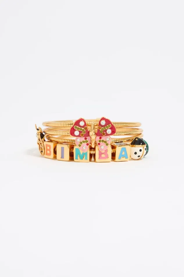 Butterfly Ladybug And Bee Coil Chain Bracelet Gold Women Bimba Y Lola Jewelry Butterfly Ladybug And Bee Coil Chain Bracelet Gold Women Bimba Y Lola Jewelry