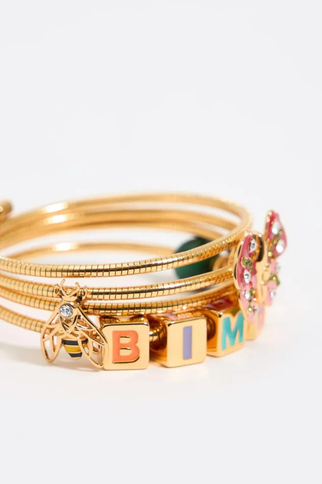 Butterfly Ladybug And Bee Coil Chain Bracelet Gold Women Bimba Y Lola Jewelry Butterfly Ladybug And Bee Coil Chain Bracelet Gold Women Bimba Y Lola Jewelry