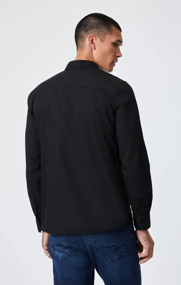 Button UpLong Sleeve Shirt In Black Men Mavi Jeans TShirts