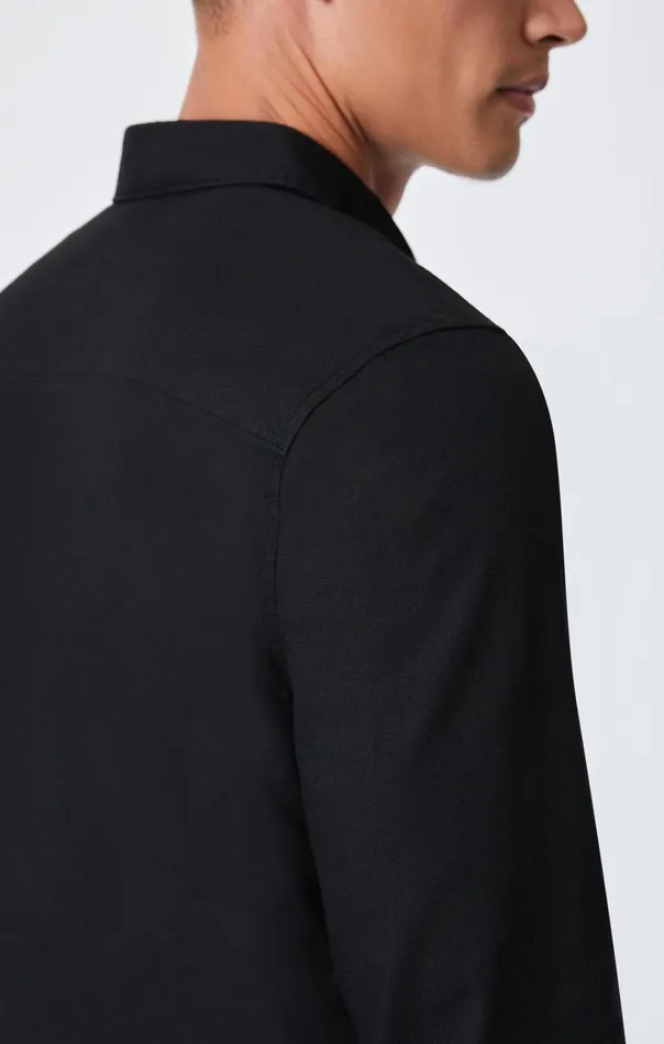 Button UpLong Sleeve Shirt In Black Men Mavi Jeans TShirts