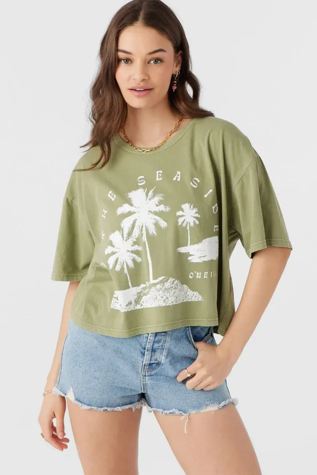 BY THE SEASIDE TEE Oil Green Women O039NEILL Clothing