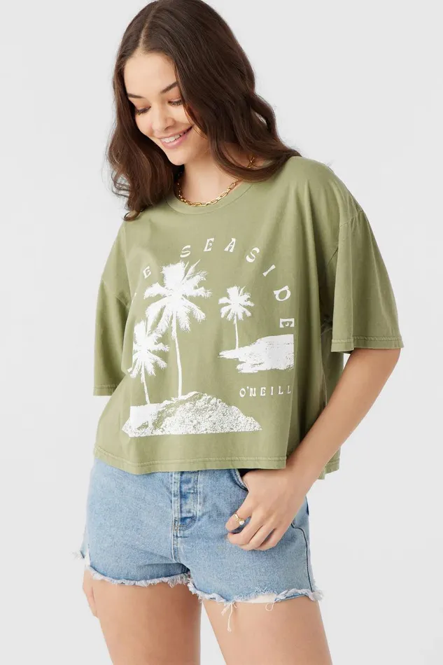 BY THE SEASIDE TEE Oil Green Women O039NEILL Clothing