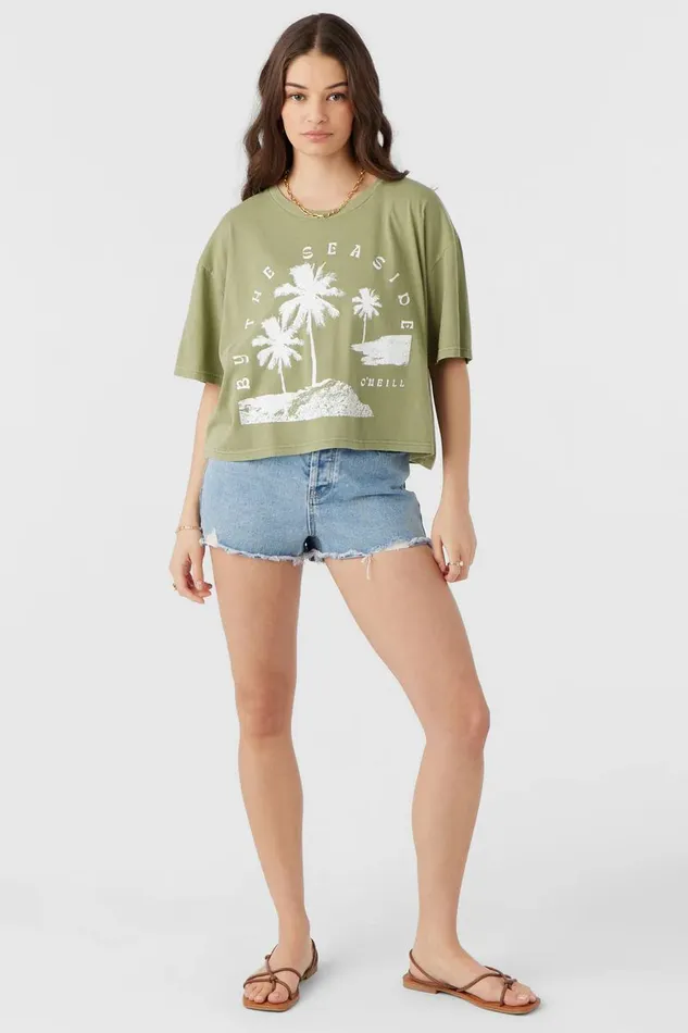 BY THE SEASIDE TEE Oil Green Women O039NEILL Clothing