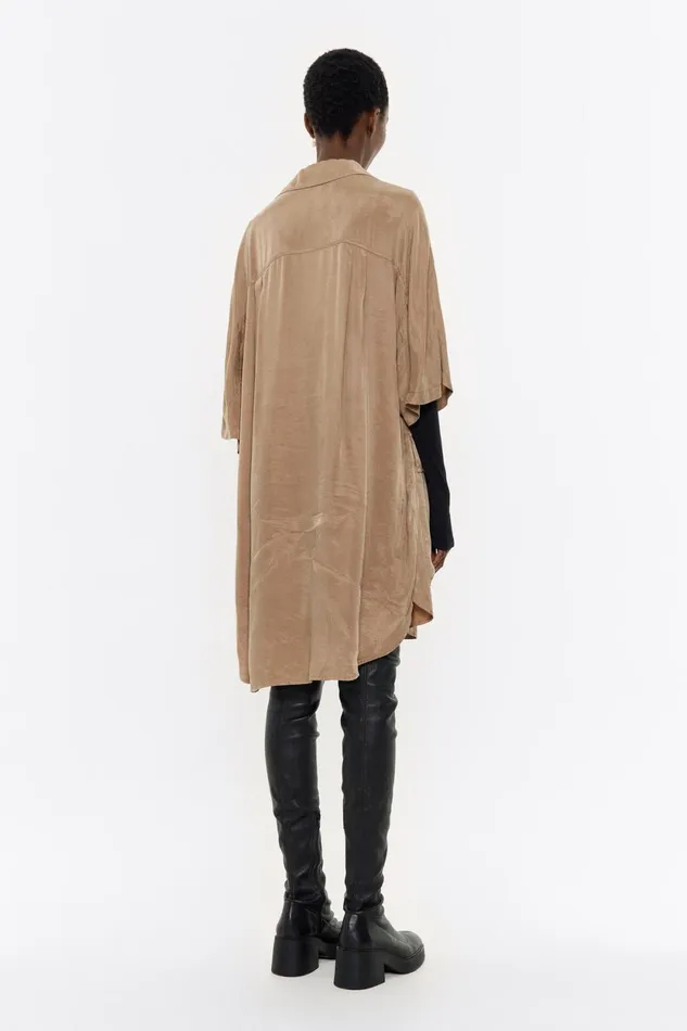 Camel Oversize Fluid Dress Camel Women Bimba Y Lola Dresses And Jumpsuits Camel Oversize Fluid Dress Camel Women Bimba Y Lola Dresses And Jumpsuits