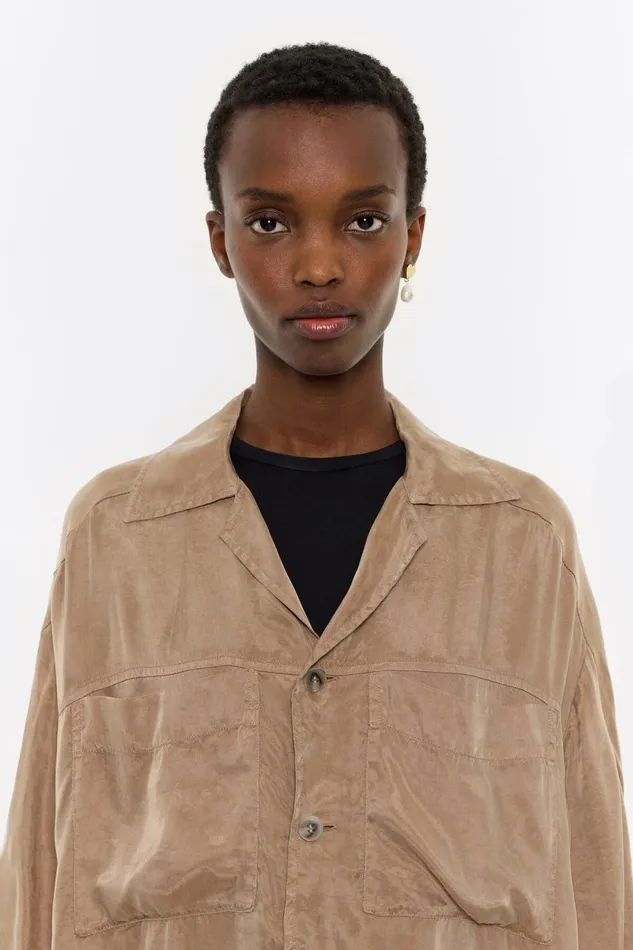 Camel Oversize Fluid Dress Camel Women Bimba Y Lola Dresses And Jumpsuits Camel Oversize Fluid Dress Camel Women Bimba Y Lola Dresses And Jumpsuits