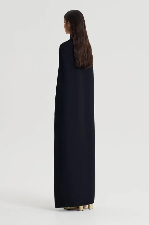 Capes Women Scanlan Theodore CREPE KNIT SOFT CAPE Black Capes Women Scanlan Theodore CREPE KNIT SOFT CAPE Black