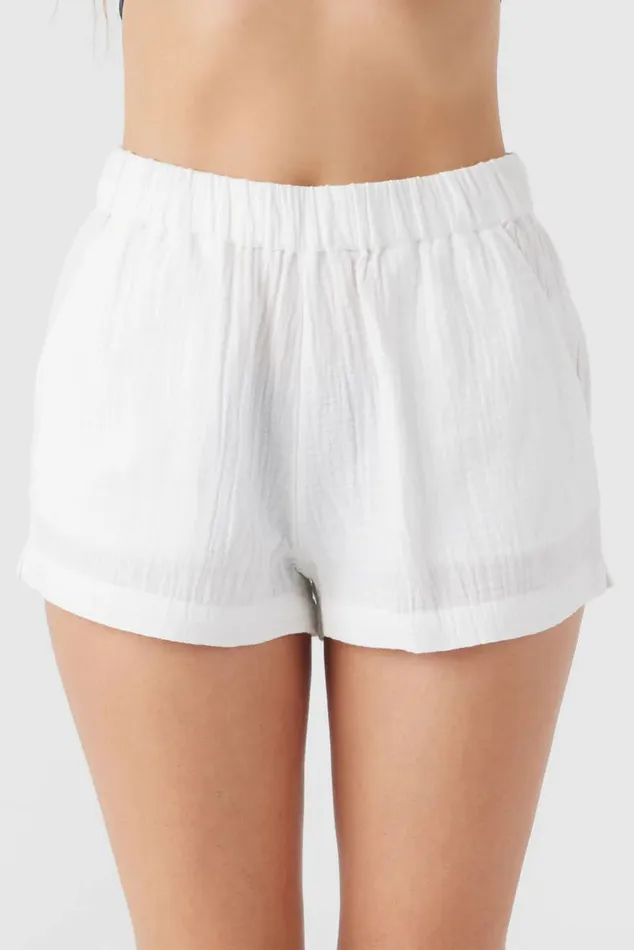 CARALEE DOUBLE GAUZE SHORTS White Women O039NEILL Collections