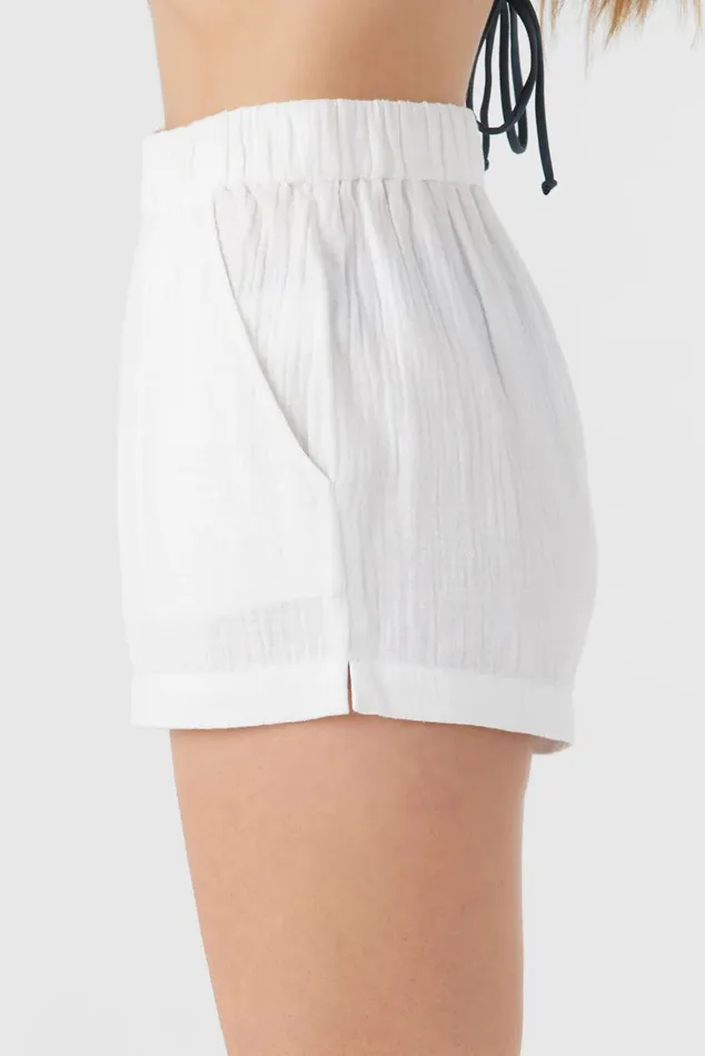 CARALEE DOUBLE GAUZE SHORTS White Women O039NEILL Collections