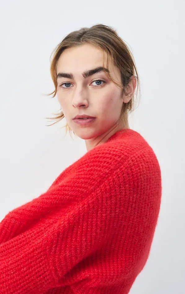Cardigan East Melange Pepper Women American Vintage Jumpers and Cardigans Cardigan East Melange Pepper Women American Vintage Jumpers and Cardigans