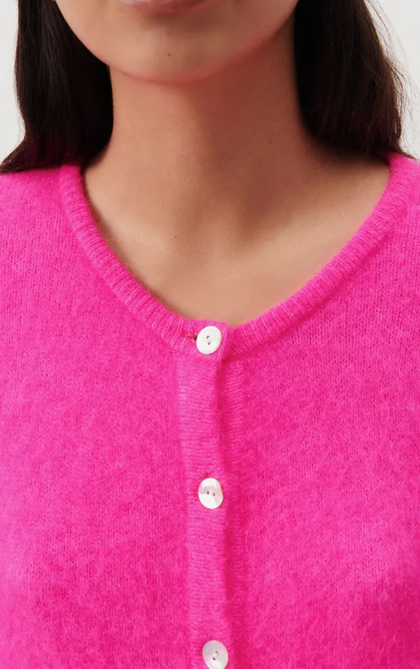 Cardigan Vitow Neon Pink Melange Women American Vintage Jumpers and Cardigans Cardigan Vitow Neon Pink Melange Women American Vintage Jumpers and Cardigans