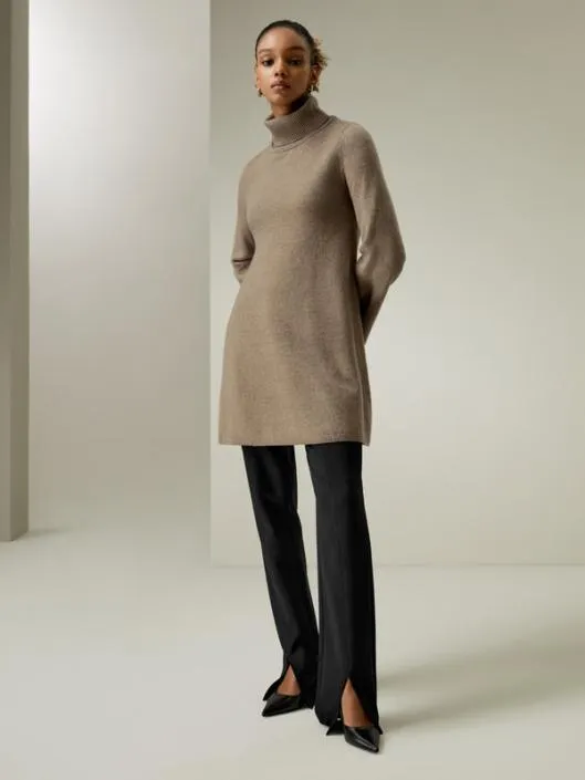 Cashmere Detachable Turtleneck Pullover Sweater Women Jumpsuits Lilysilk Knitwear
