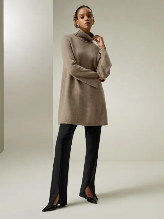 Cashmere Detachable Turtleneck Pullover Sweater Women Jumpsuits Lilysilk Knitwear