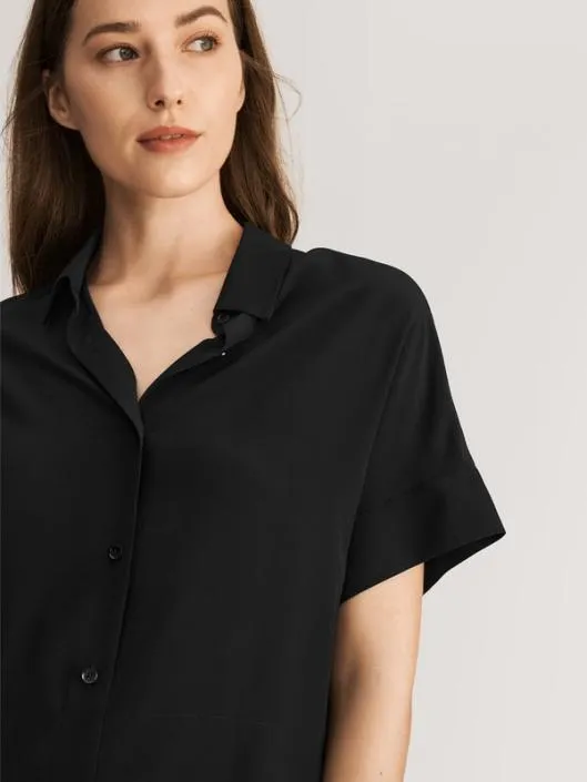 Casual Comfy Short Sleeve Silk Blouse For Women Women Lilysilk Tops
