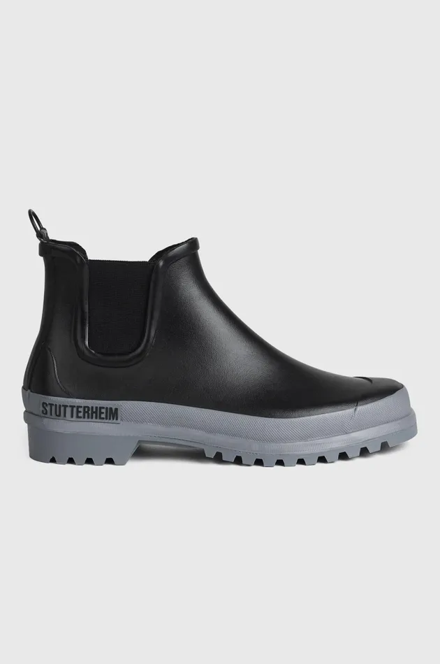 Chelsea Boots Women Stutterheim Chelsea Rainwalker BlackGrey