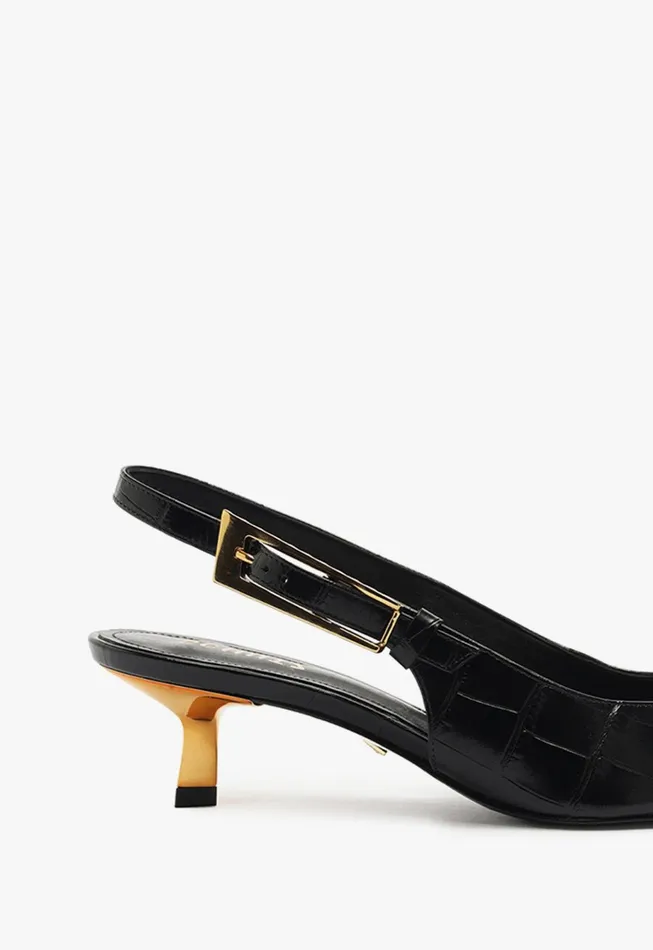 Ciara Mid Pump Black Women Schutz Shoes