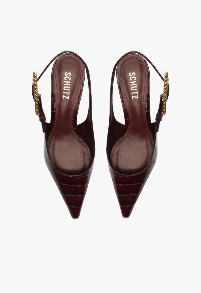 Ciara Mid Pump Cherry Wine Women Schutz Shoes