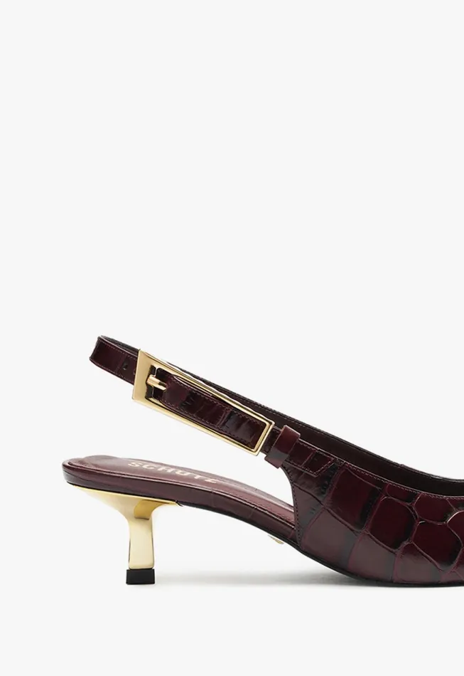 Ciara Mid Pump Cherry Wine Women Schutz Shoes