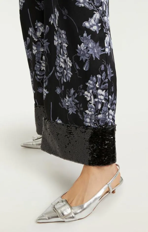 Cinq Sept Phoebe Pant Coastal Floral Black Multi Women Pants