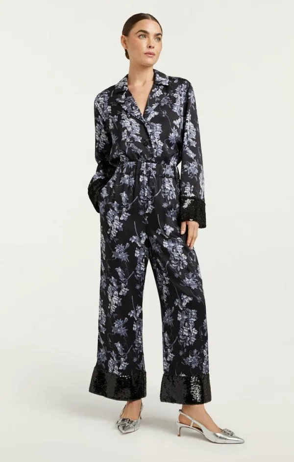 Cinq Sept Phoebe Pant Coastal Floral Black Multi Women Pants