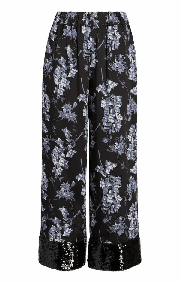 Cinq Sept Phoebe Pant Coastal Floral Black Multi Women Pants