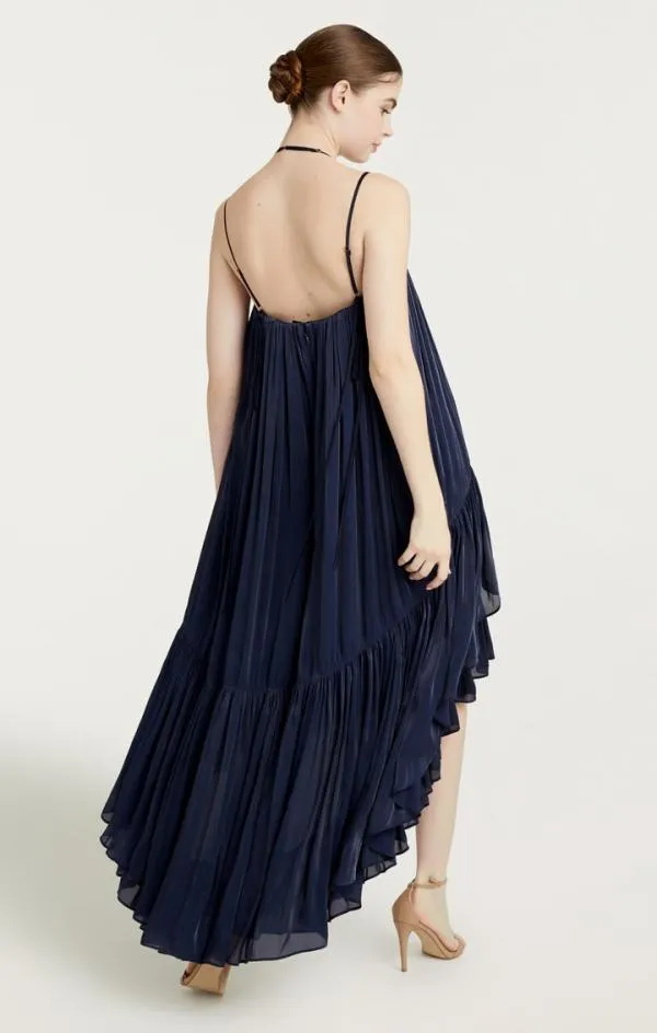 Cinq Sept Soliel Dress Navy Women Midi
