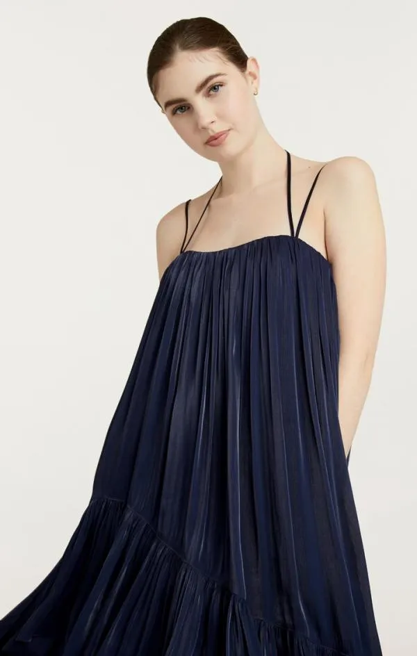 Cinq Sept Soliel Dress Navy Women Midi