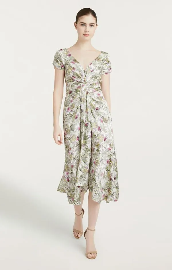 Cinq Sept Walker Dress Ivory Multi Women Midi