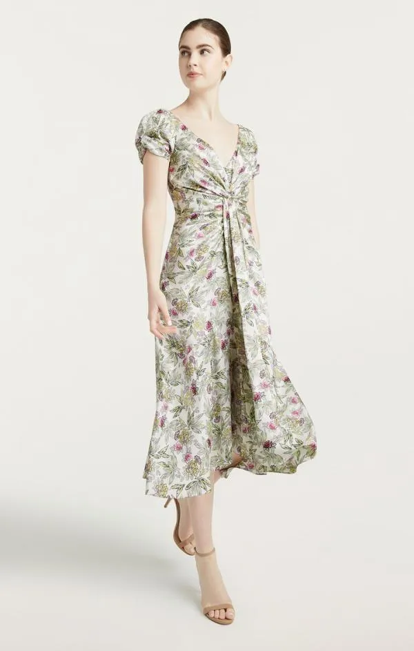 Cinq Sept Walker Dress Ivory Multi Women Midi