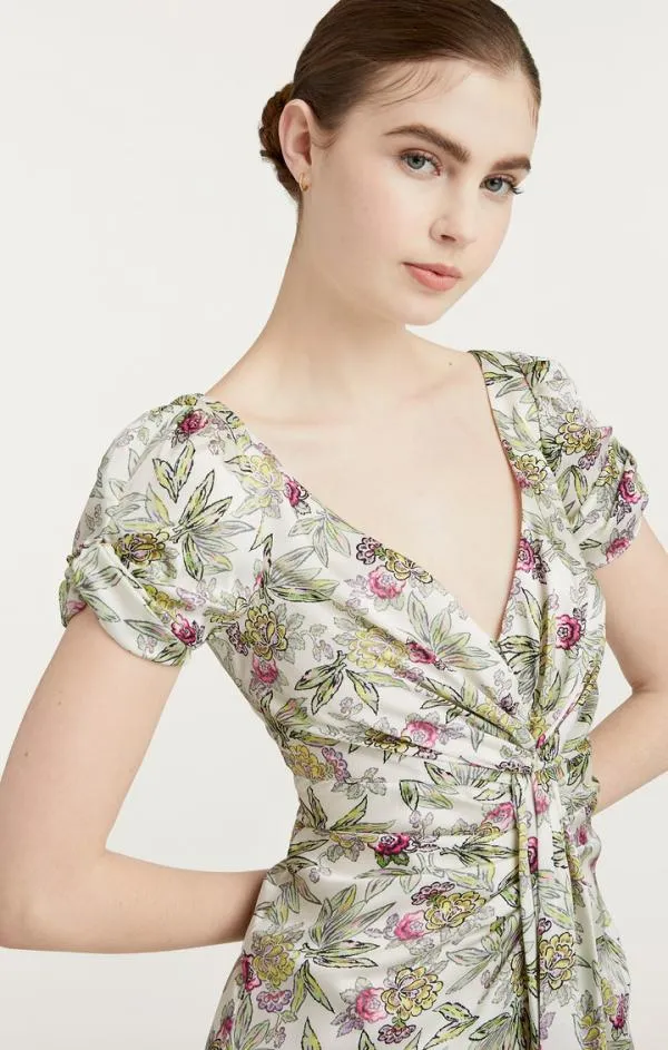 Cinq Sept Walker Dress Ivory Multi Women Midi