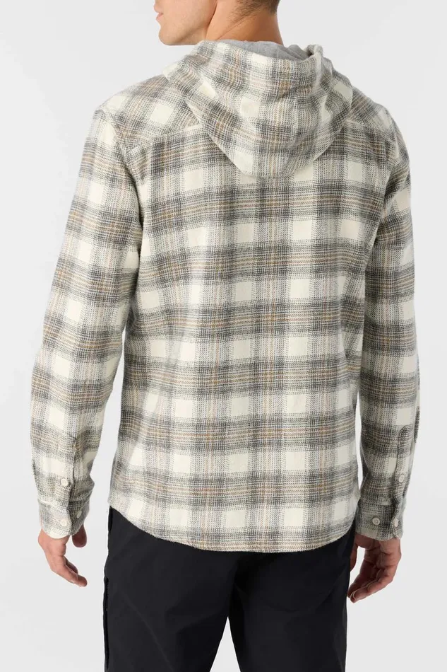 CLAYTON HOOD STANDARD FIT LONG SLEEVE SHIRT Cream Men O039NEILL Clothing