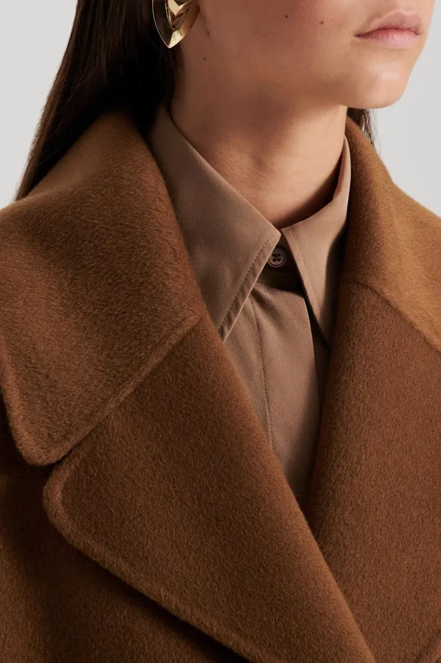 Coats Women Scanlan Theodore COCOON SLEEVE COAT Spice Coats Women Scanlan Theodore COCOON SLEEVE COAT Spice