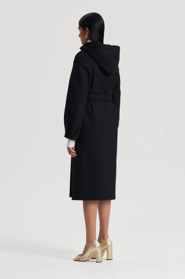 Coats Women Scanlan Theodore HOODED DUFFLE Black