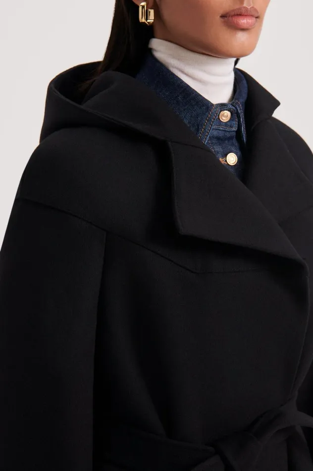 Coats Women Scanlan Theodore HOODED DUFFLE Black