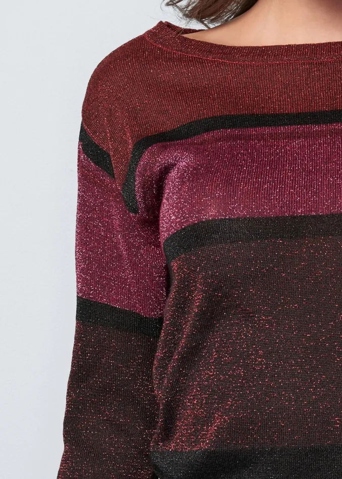 COLOR BLOCK SWEATER Black Multi Women VENUS Pullover