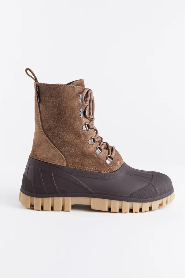Combat Boots Women Stutterheim Patrol Boot Suede Tobacco