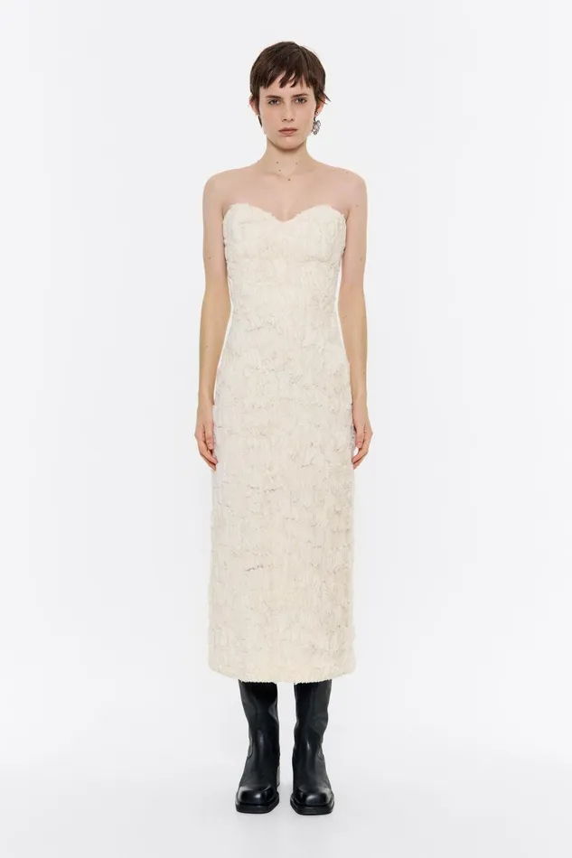 Cream Sweetheart Neckline Dress Cream Women Bimba Y Lola Dresses And Jumpsuits