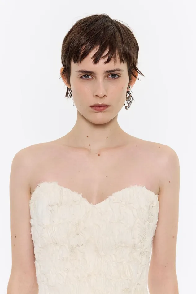 Cream Sweetheart Neckline Dress Cream Women Bimba Y Lola Dresses And Jumpsuits Cream Sweetheart Neckline Dress Cream Women Bimba Y Lola Dresses And Jumpsuits