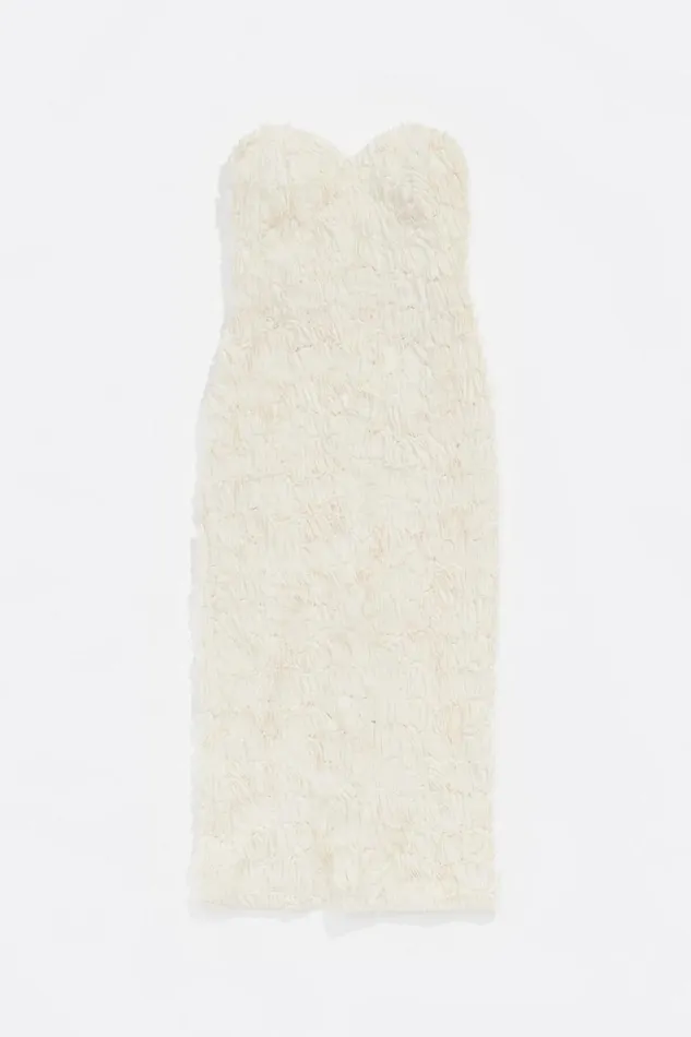 Cream Sweetheart Neckline Dress Cream Women Bimba Y Lola Dresses And Jumpsuits Cream Sweetheart Neckline Dress Cream Women Bimba Y Lola Dresses And Jumpsuits