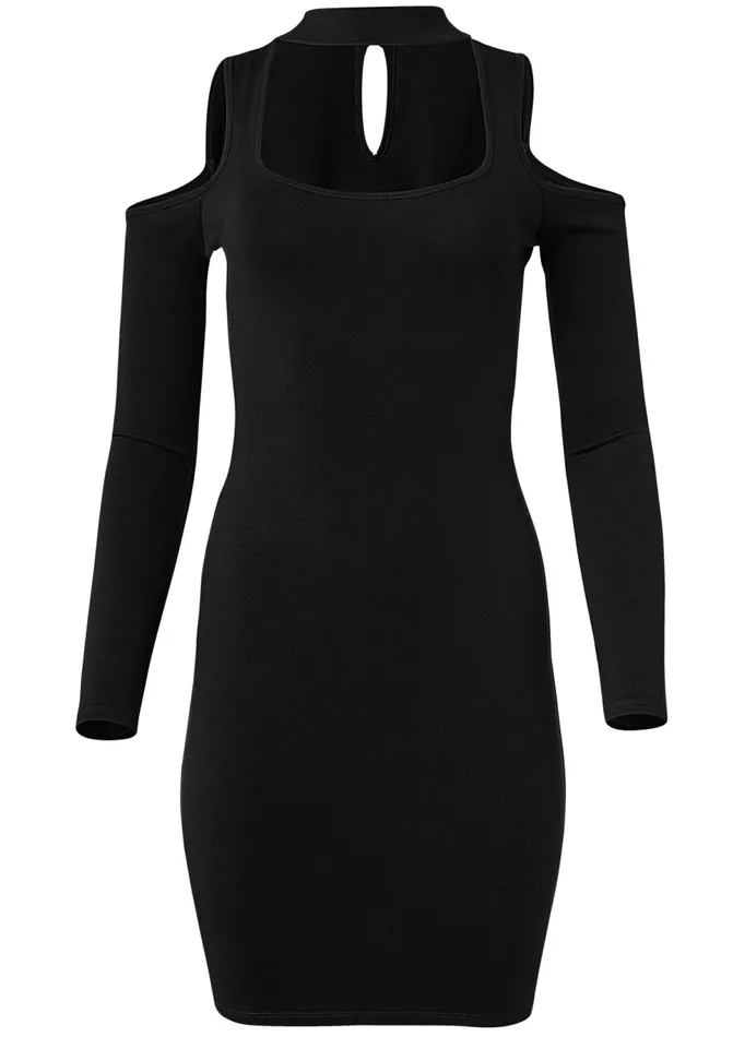 CUTOUT MINI DRESS Black Women VENUS Short Dresses
