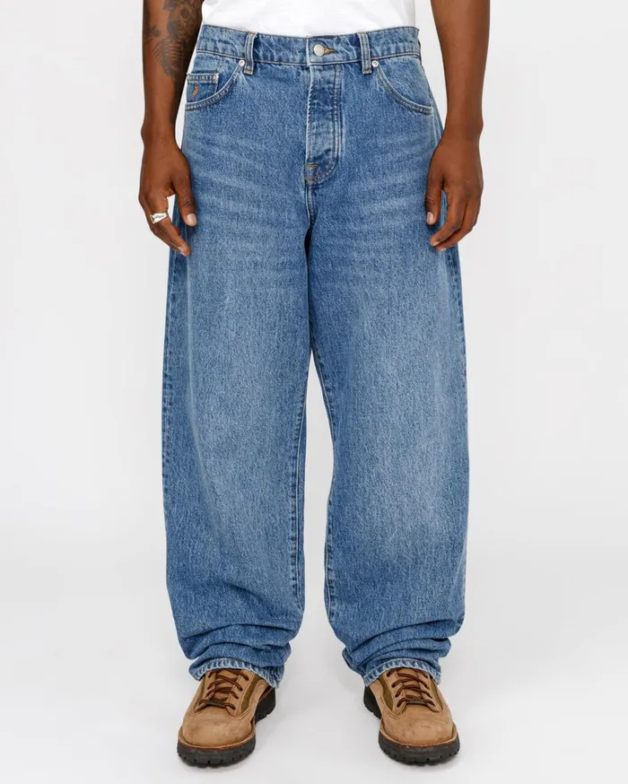 Denim MenWomen Stussy BIG OL039 JEAN DENIM Medium Blue Denim MenWomen Stussy BIG OL039 JEAN DENIM Medium Blue